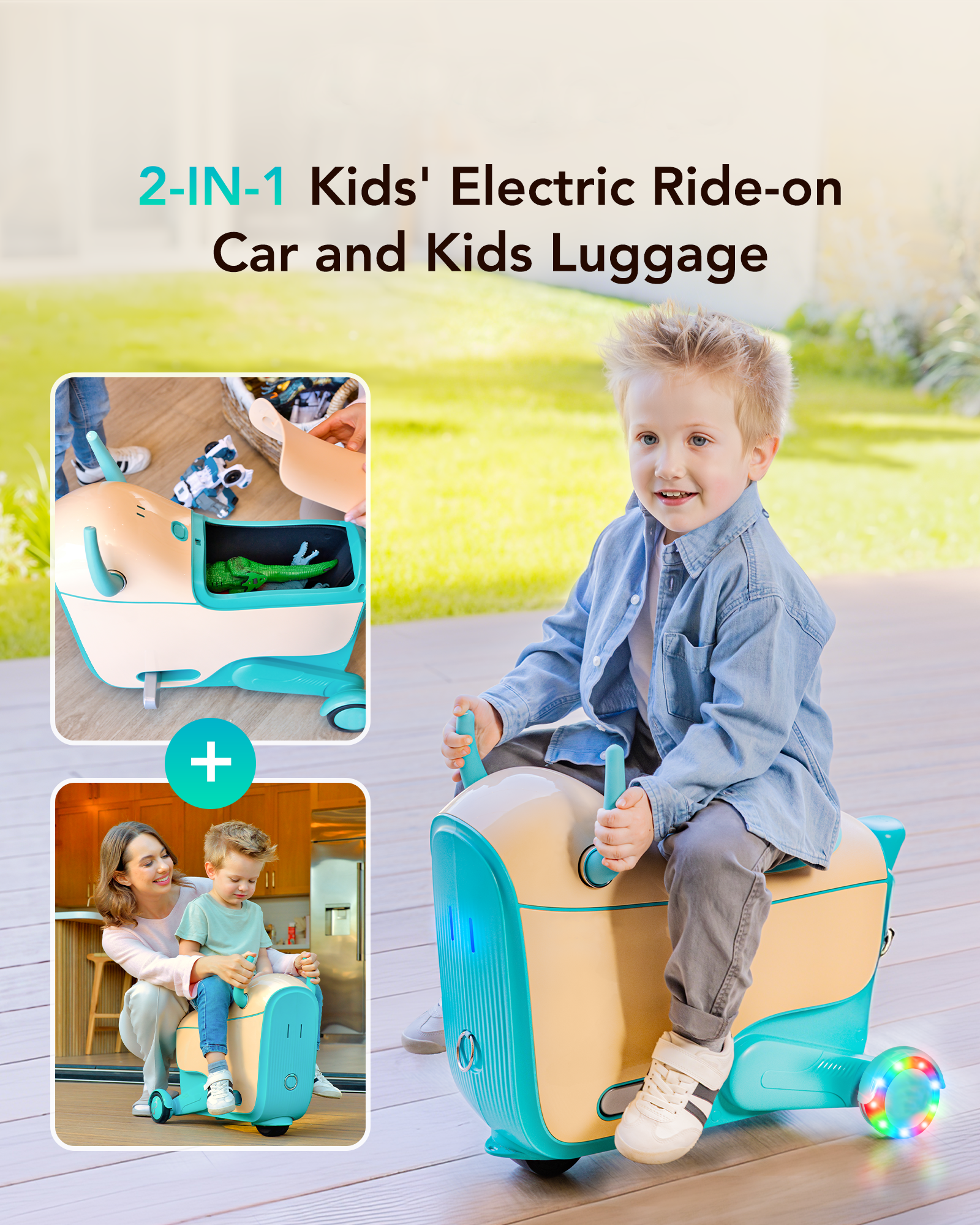 Multijoy GNU 3-Wheel Ride-On Car for Adventure, 14L Storage (Ages 4-9)