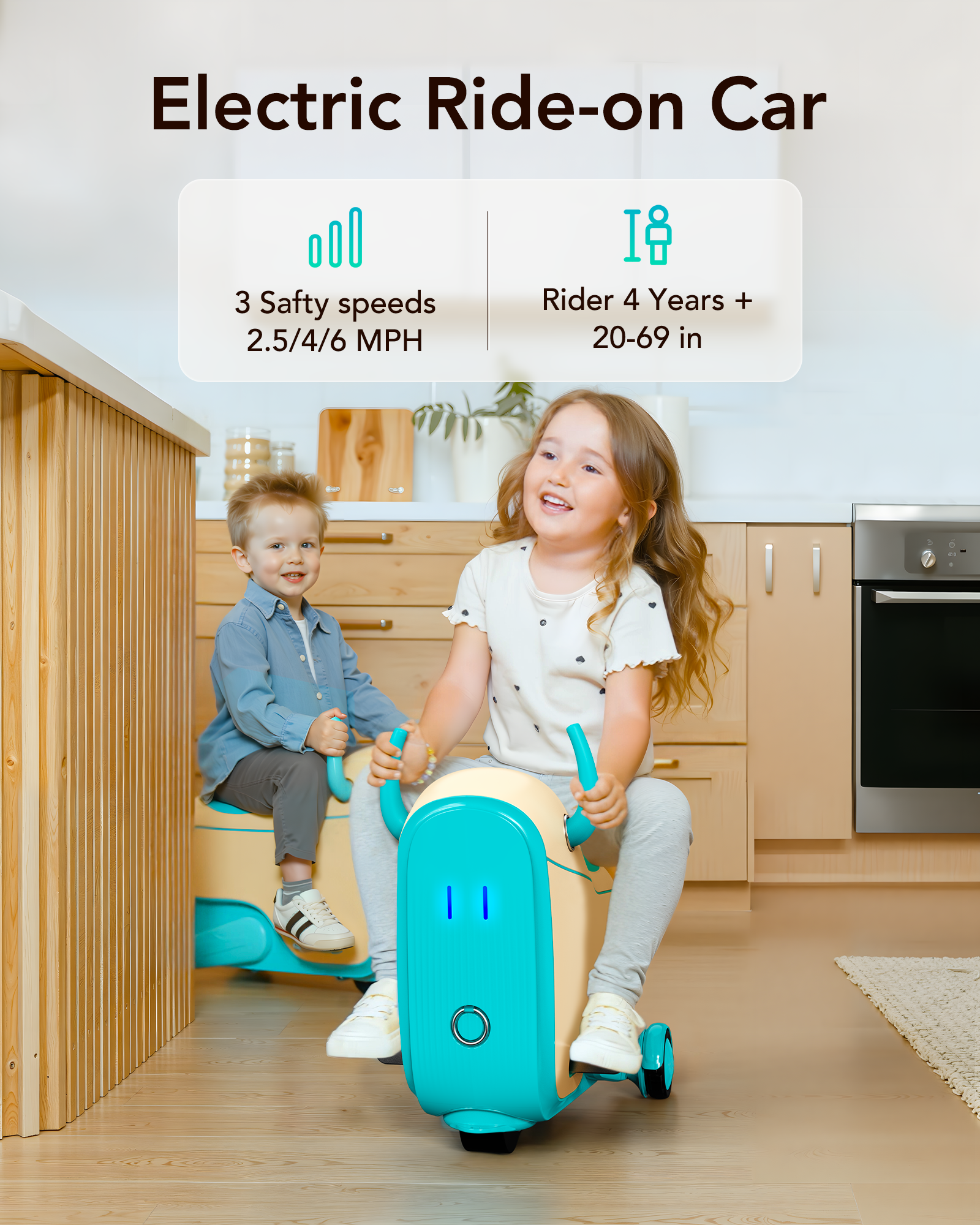 Multijoy GNU 3-Wheel Ride-On Car for Adventure, 14L Storage (Ages 4-9)